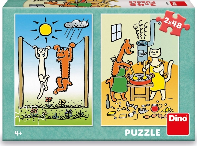 Puzzle Krtek si rallegra 2x48 pezzi