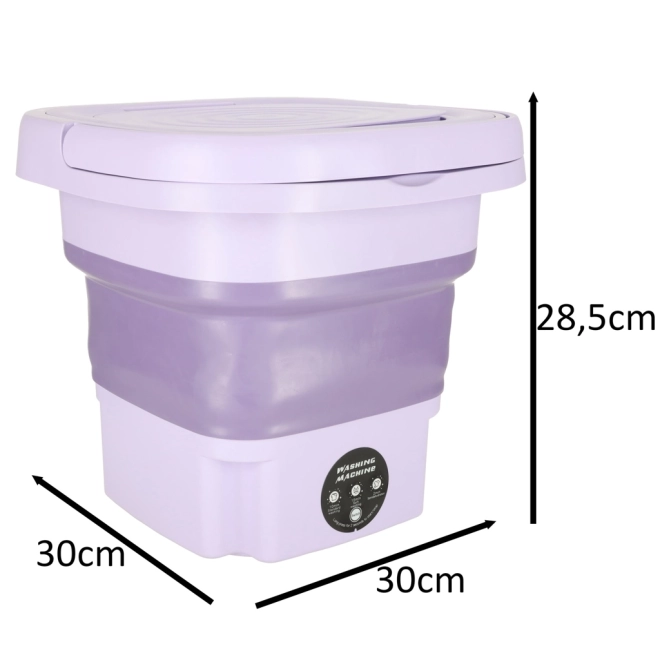 Lavatrice Portatile Mini Pieghevole da Viaggio 8L Viola