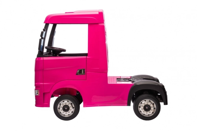 Auto elettrico Scania rosa 4x4