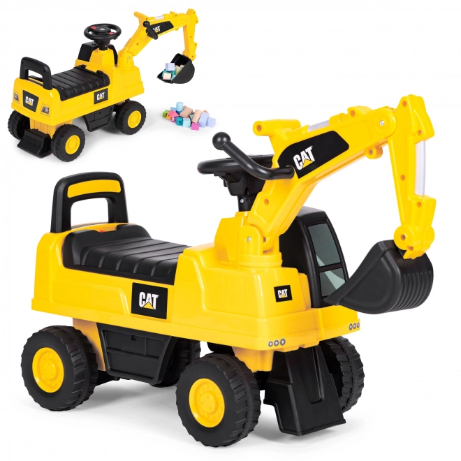 Escavatore per bambini con volante interattivo e suoni - Giallo