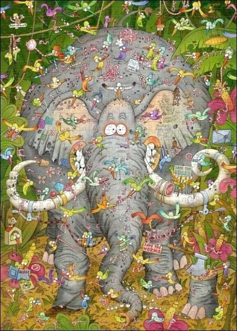 Puzzle Heye Vita dell'Elefante 1000 pezzi