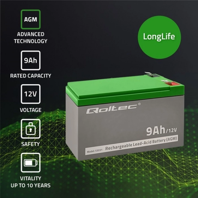 Batteria Gel 12V 9Ah AGM