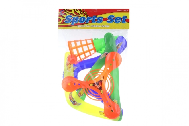 Set sportivo con bumerang