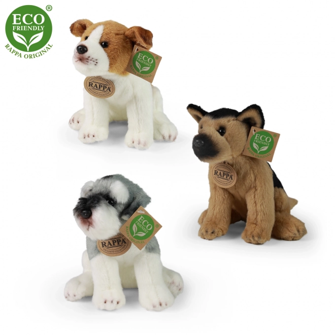 Cane di peluche seduto 20 cm 3 varianti ecologico