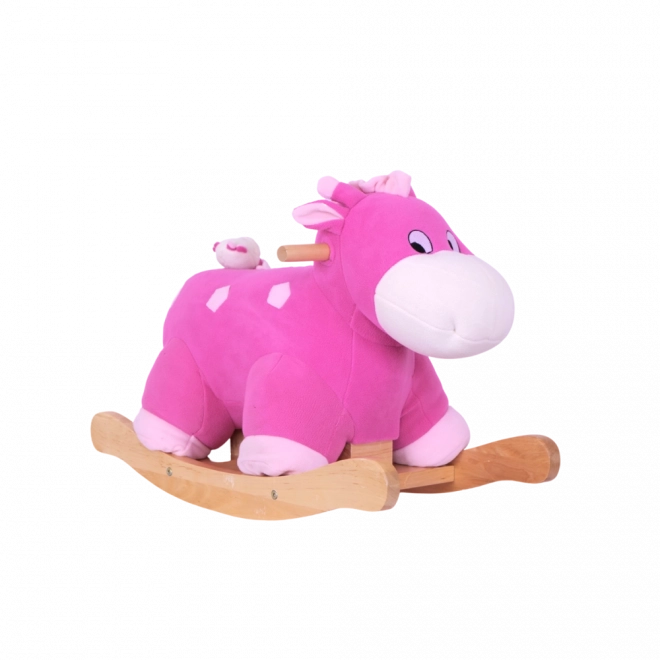 Dondolo Ippopotamo Nele Rosa Con Cucciolo