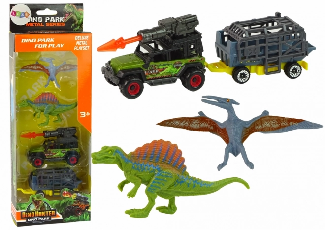 Set giocattoli Dinosauri con Auto e Razzo