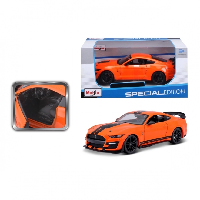 Modello in scala Mustang Shelby GT500 2020 arancione 1:24