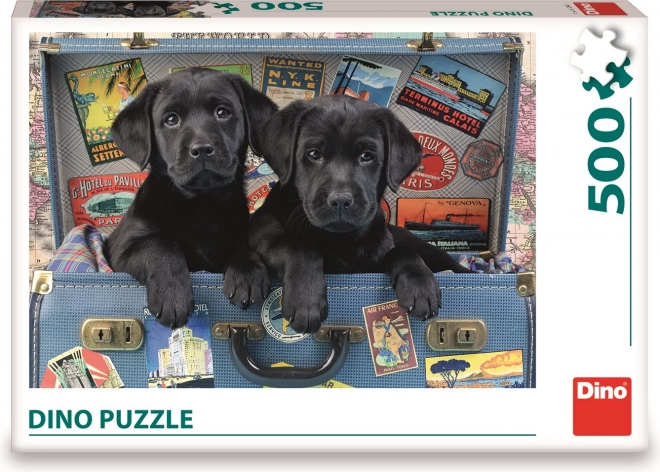 Puzzle cuccioli in valigia 500 pezzi