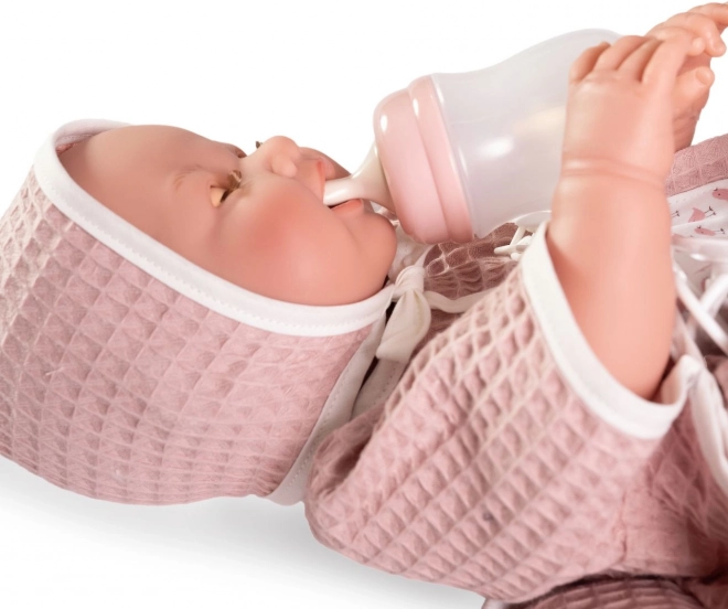 Bambola neonato realistica che fa pipì e chiude gli occhi con corpo in vinile intero