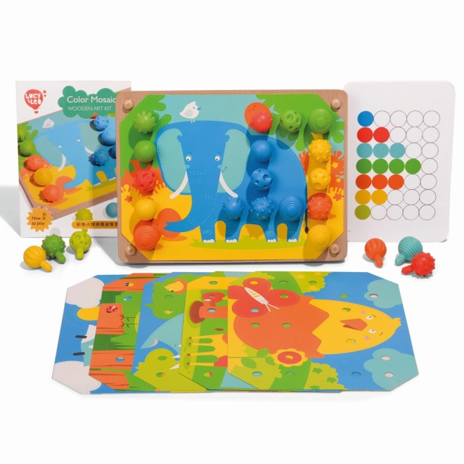 Set di gioco mosaico e ricamo per bambini di Lucy & Leo