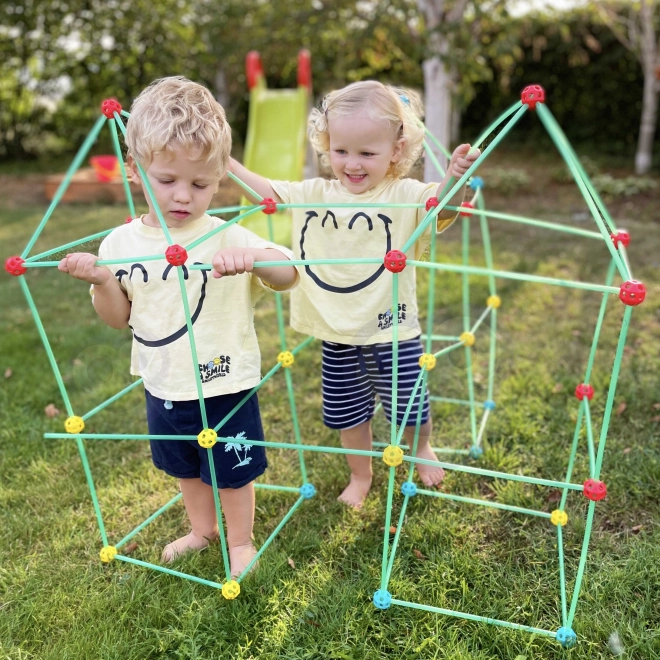 WOOPIE Grandi mattoncini da costruzione set tenda Cannucce Tubetti 128 pezzi