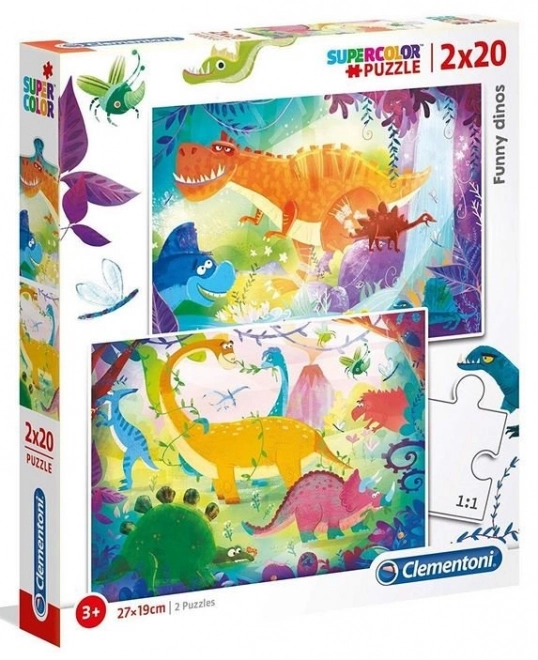 Puzzle Clementoni Dinosauri Divertenti 2x20 Pezzi