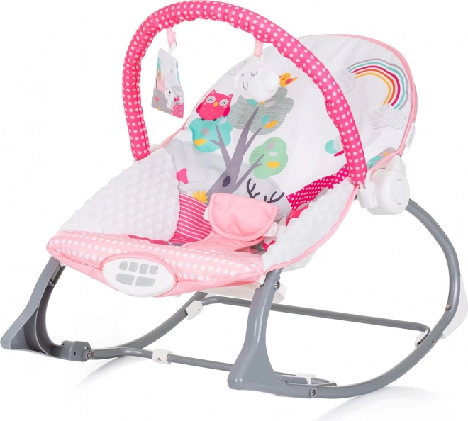 Sedia a dondolo per bambini Melody rosa