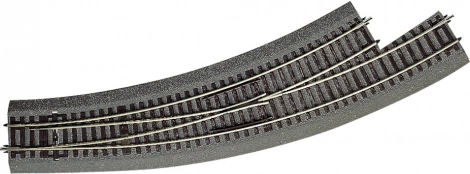 Roco Line Deviatore curvo sinistro con base