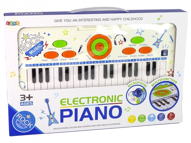 Pianoforte Elettrico per Bambini con USB e MP3 Blu