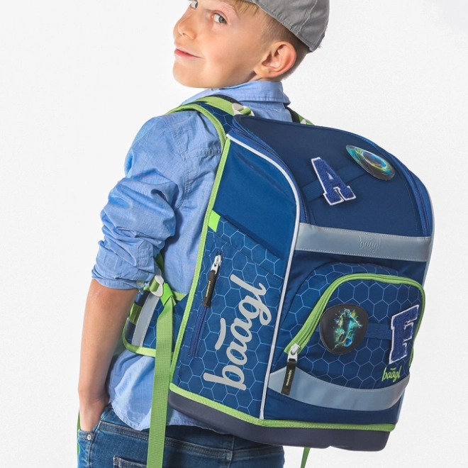 Cartella scolastica Zippy plus con motivo pallone da calcio