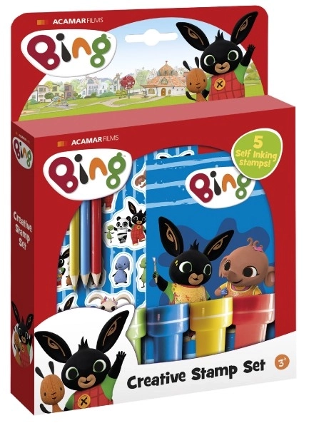 Set di timbri e sticker Bing Bunny in scatola