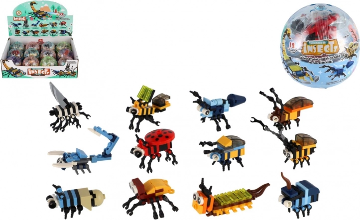 set di costruzione insetti – mini modelli in sfera, mix di specie