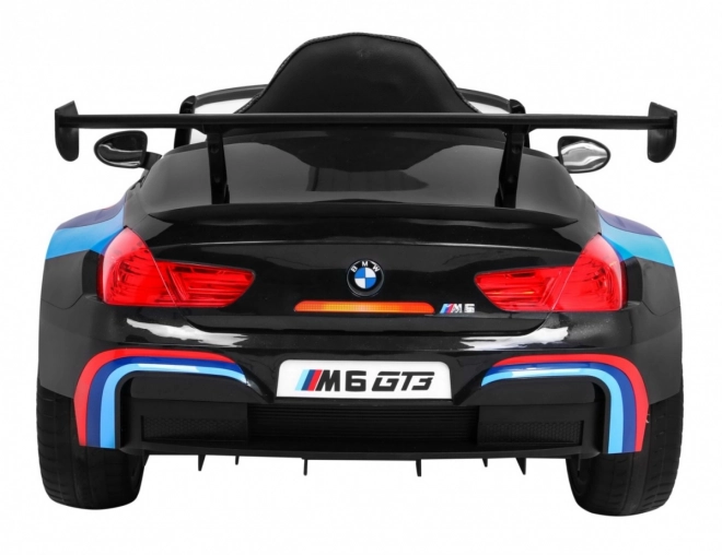 BMW M6 GT3 Auto a batteria per bambini nero + ventilazione + suoni MP3 Luci + telecomando