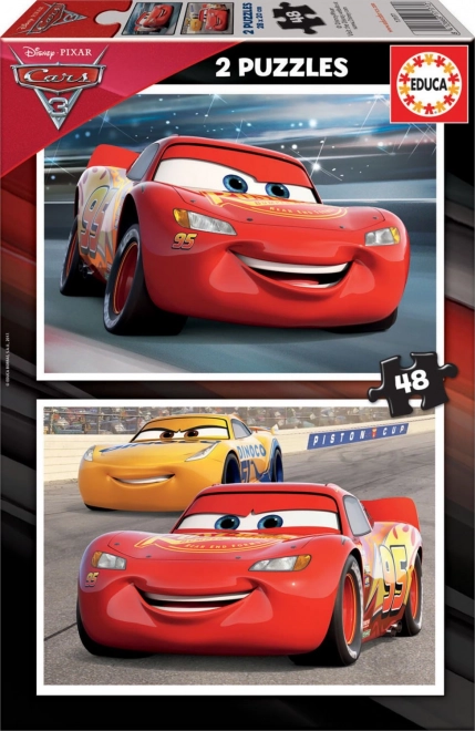 Puzzle Cars 3: pista da corsa 2x48 pezzi