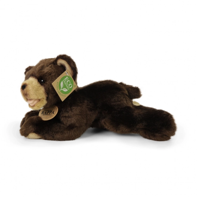 Orsacchiotto di peluche marrone scuro sdraiato ECO-FRIENDLY