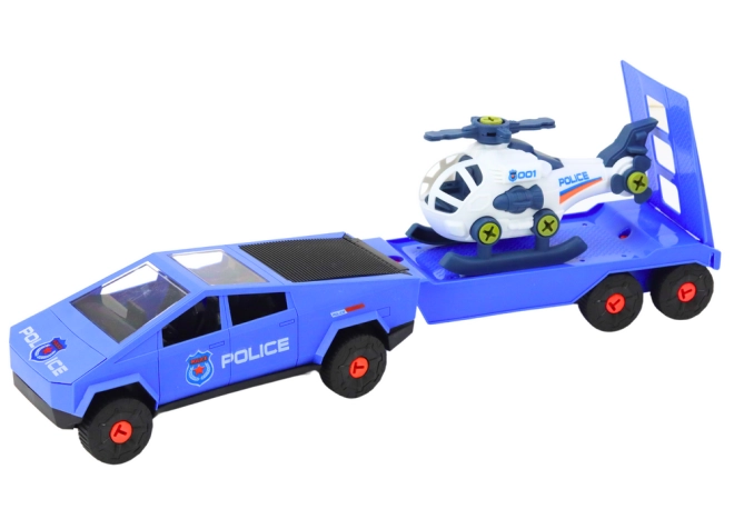 Veicolo della polizia con rimorchio