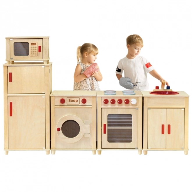 Grande cucina in legno per bambini del marchio Viga con certificato FSC