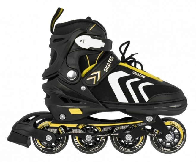 Set 4 in 1 Pattini Pattini a Rotelle Pattini da Ghiaccio per Bambini Taglia 39-43 Blu – Gialla