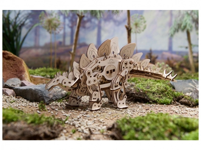 Puzzle meccanico in legno 3D Stegosaurus