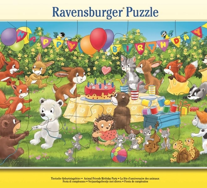 Puzzle Ravensburger Festa di compleanno con amici animali 15 pezzi