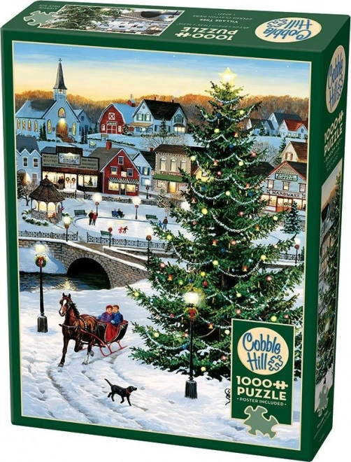 COBBLE HILL Puzzle Albero di Natale in Villaggio 1000 pezzi