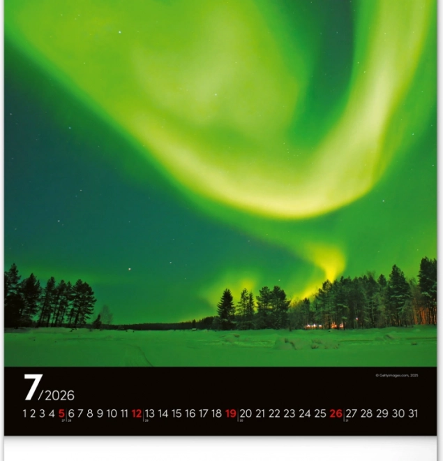 Calendario da parete Aurora Boreale 2026