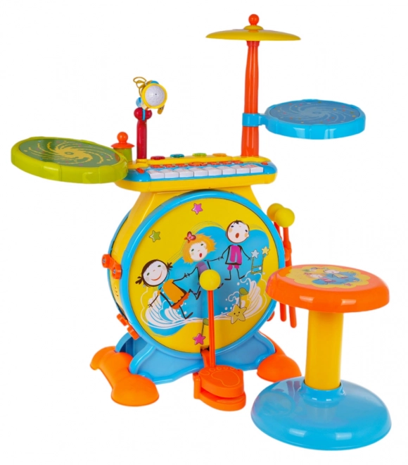 Batteria musicale con tastiera Happy Band