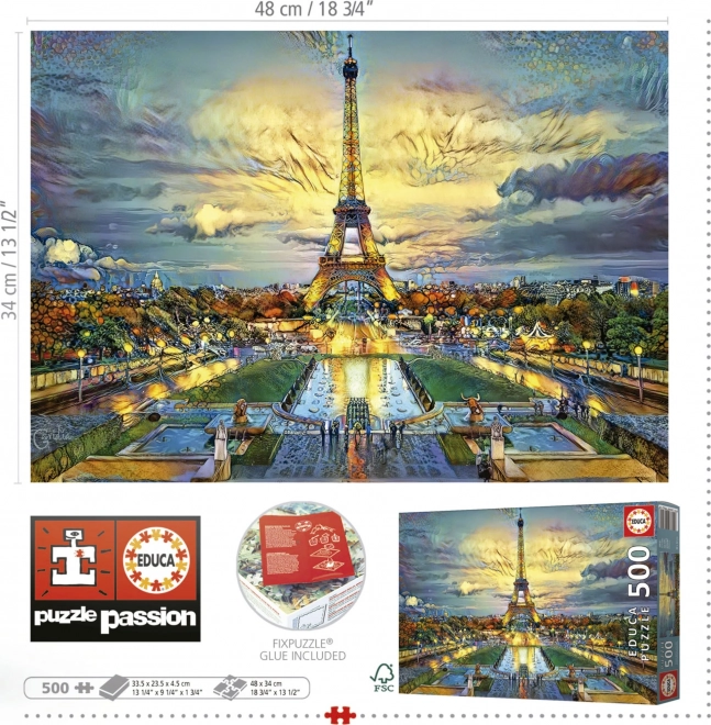 Puzzle Torre Eiffel 500 pezzi