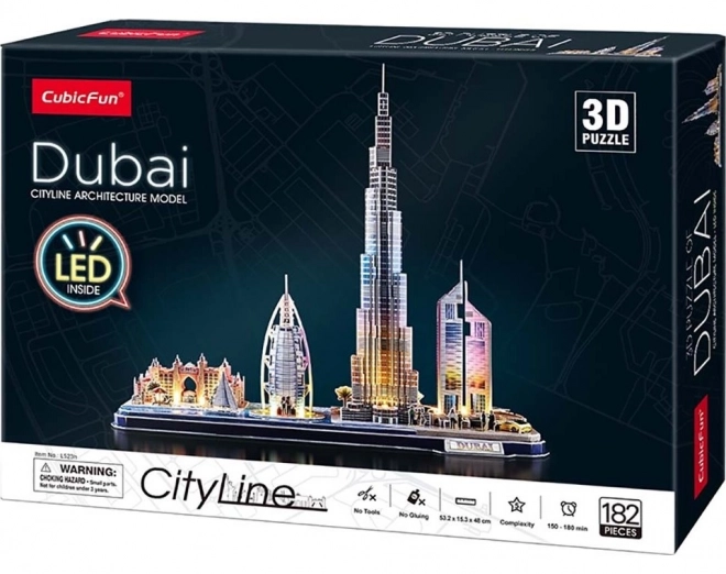 Puzzle 3D Luminoso CityLine Panorama: Dubai