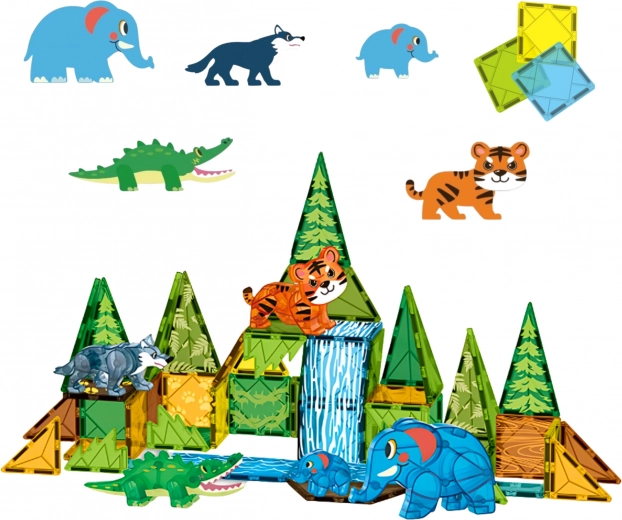 Costruzioni creative con cascata mobile