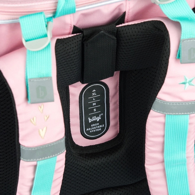 BAAGL Cartella scolastica Zippy Arcobaleno rosa