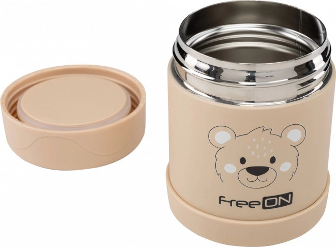 Termos per alimenti in acciaio inox FreeON 350 ml - beige