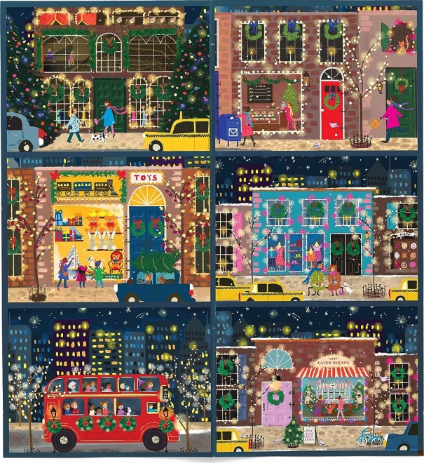 Calendario dell'avvento di puzzle luci invernali
