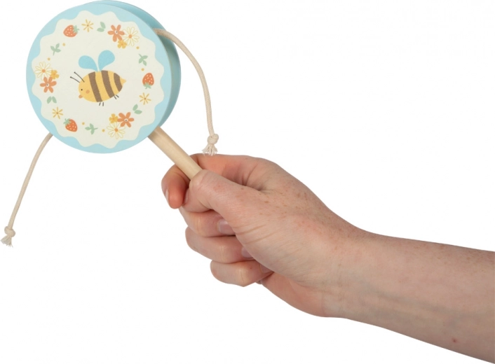 Allegro motivo di ape e fiori