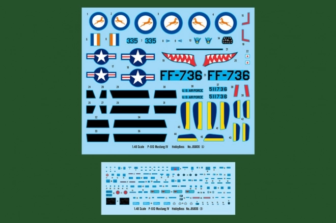 Modello Plastico Aereo Fighter P-51D Mustang IV