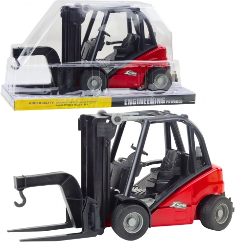 Carrello elevatore per bambini con forche mobili – rosso
