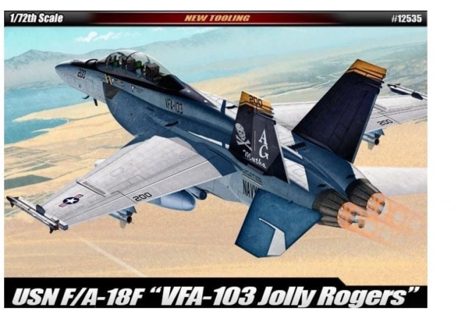 Modello di plastica F/A-18F USN VF-103 Jolly Rogers