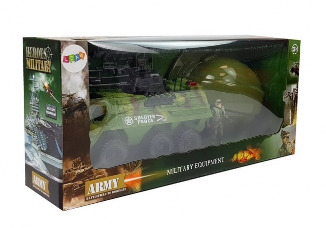 Set militare con veicolo e casco per bambini