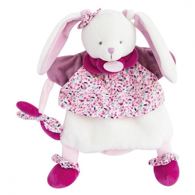 Doudou pupazzo di coniglio rosa 28 cm