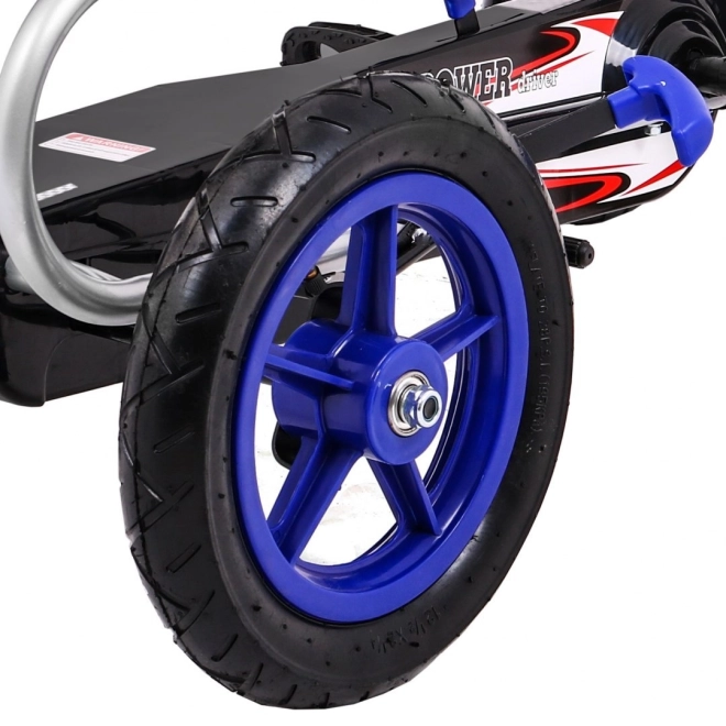 Go-kart Full Ahead AIR con pedali per bambini 3+ Blu + Regolazione sedile + Ruote gonfiabili + Freno a mano