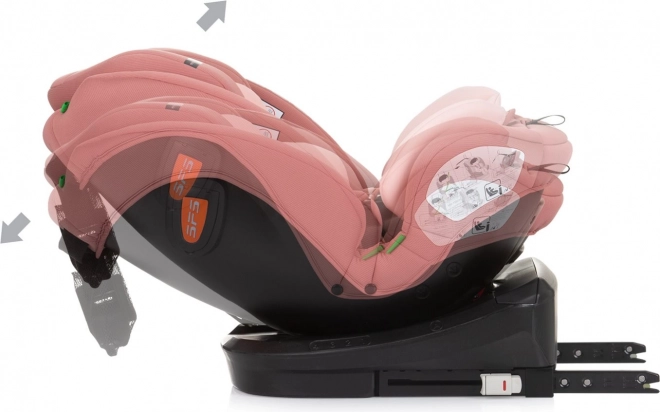 Seggiolino auto Volare i-Size 40-150cm Isofix 360 Flamingo