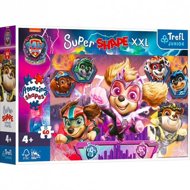 Puzzle Trefl Super Shape XXL Paw Patrol il Film 60 Pezzi