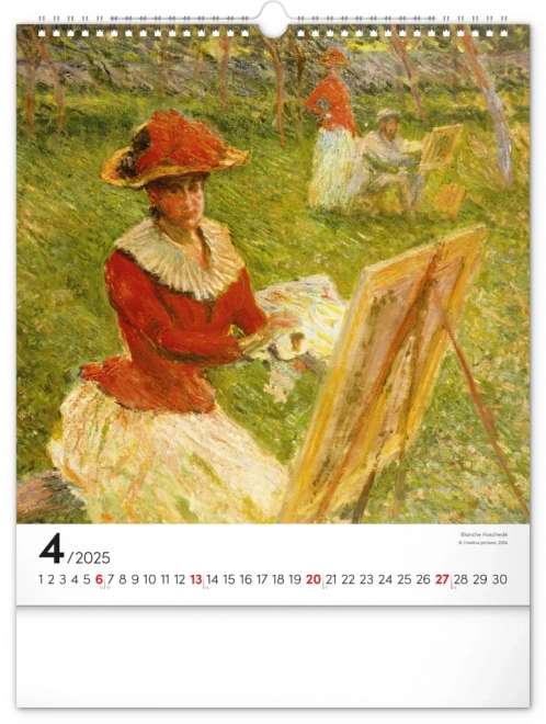 Calendario da Parete Claude Monet 2025 30x34 cm