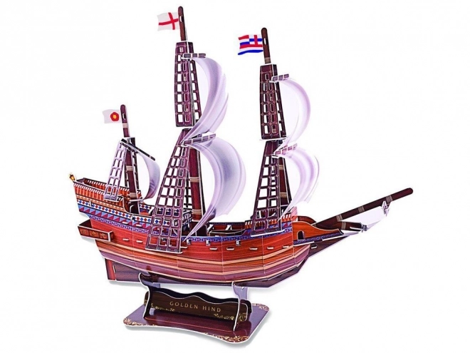 Puzzle 3D galeone Golden Hind